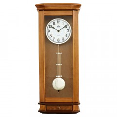 Drevené nástenné hodiny s kyvadlom MPM E05.3892.50, 62cm